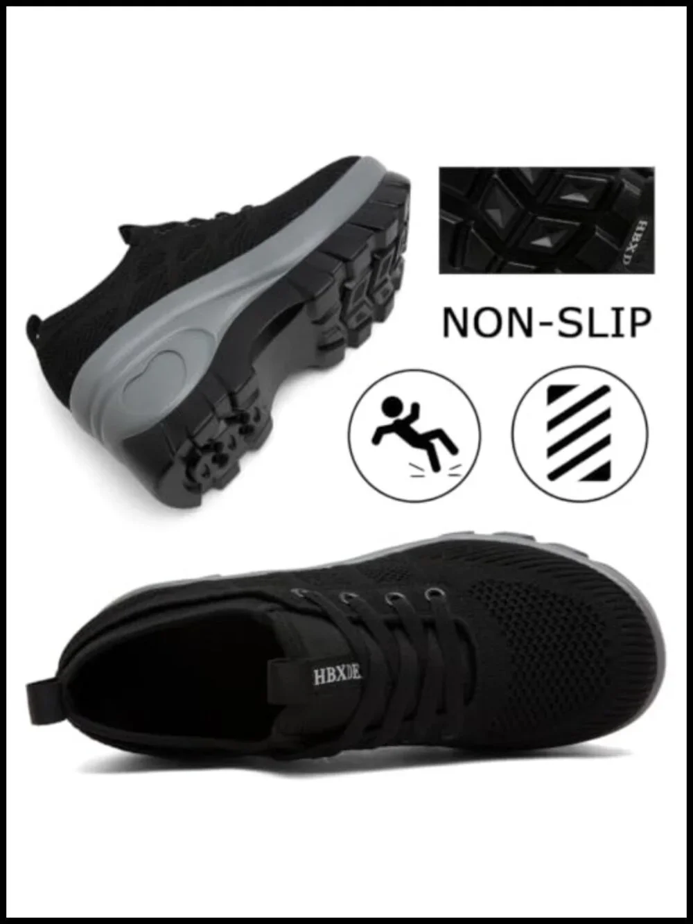 Women's Chunky Platform Wedge Sneakers Orthopedic Knit Breathable Walking Shoes